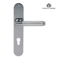 Дверная ручка на планке PORTA DI PARMA Exa Zig   Полированный хром 2301.01.CYL