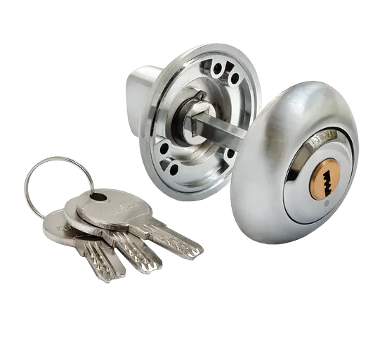 Завертка дверная MH-CYL SC/CP с цилиндром, цвет матовый хром/хром