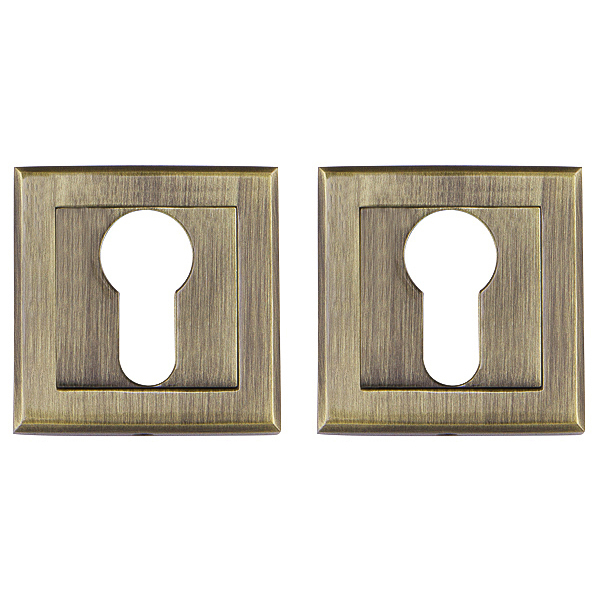 Накладка Punto (Пунто) под цилиндр ET.K.QL52 (ET QL) ABG-6 зелёная бронза