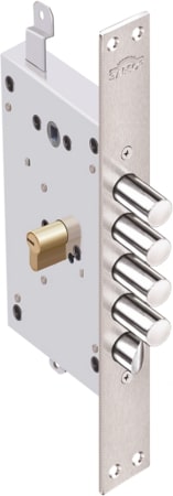 Корпус Elbor (Эльбор) врезного замка с защёлкой Рубин 1.08.21 с тягами /56152/