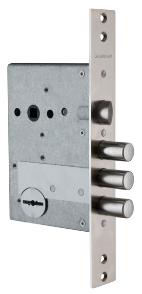 Замок Guardian (Гардиан) врезной сувальдный с защёлкой ЗВ 50.11, 4 кл. /123:125/