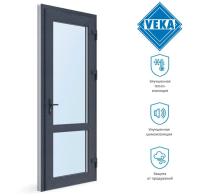 Пластиковая входная дверь VEKA WHS 60 ( 850ш х 2100в ) двухкамерная, Белый/Антрацит dveri4085