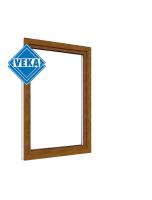 Одностворчатое окно VEKA WHS 60 (700ш х 1400в) двухкамерное, цвет Белый/Золотой дуб
