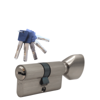Механизм цилиндровый  PC60 (30Cх30) SN 5 ключей (мат. никель)