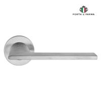 Дверная ручка на розетке PORTA DI PARMA Alato Матовый хром 114.02
