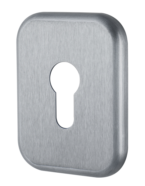 Декоративная Armadillo (Армадилло) Квадратная накладка на цилиндр ET-DEC SQ (ATC Protector 1) SC-14 Матовый хром