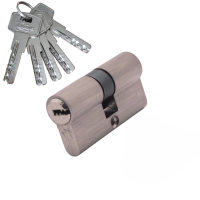 Механизм цилиндровый  Z60 (30x30) SN 5 ключей (мат. никель)