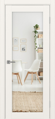 Парма_401.2 ЭКО-шпон 80*200 Бежевый ЗеркалоЩит