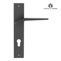 Дверная ручка на планке PORTA DI PARMA Origami  Матовый графит 2405.05.CYL