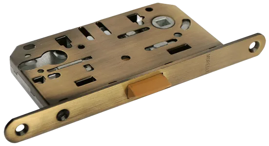 1885P AB, защелка бесшумная под цилиндр, цвет - бронза