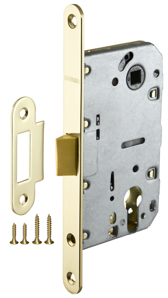Корпус Fuaro (Фуаро) врезного замка c защёлкой PLASTP85C-50 (P85C-50) GP латунь