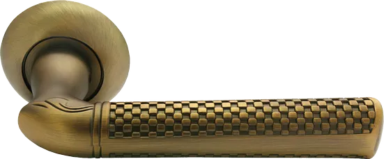 Ручка дверная HERMITAGE I MH-30 COF раздельная на круглом основании, цвет кофе, ЦАМ