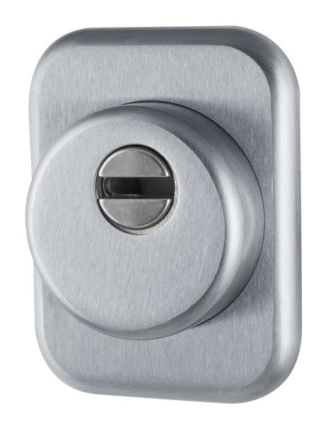 Броненакладка Armadillo (Армадилло) на ЦМ квадрат (от вырывания, 25 мм) ET/ATC-Protector 1-25(SQ) SC-14 Матовый хром