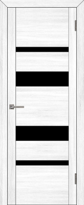 Дверь межкомнатная UniLine 30013 экошпон капучино велюр остекленная 600x2000 Белый