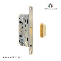 Замок врезной магнитный под цилиндр PORTA DI PARMA Polaris Матовая бронза M.02CYL.09