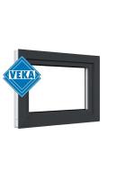 Фрамужное окно VEKA WHS 60 (1000ш х 500в) двухкамерное, цвет Белый/Антрацит