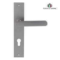 Дверная ручка на планке PORTA DI PARMA Glamour Матовый никель 2417.14.CYL