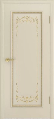 Межкомнатная дверь «Голд-5 ДГ» 2000 x 600 Крем