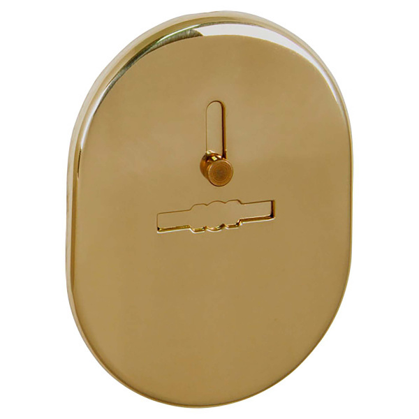 Накладка Fuaro (Фуаро) на сувальдный замок ESC.S-lift.SF/OV.476 (ESC 476) с шторкой GP латунь