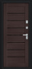 Металлическая дверь Техно Д2/BChrome Букле черное/Wenge Melinga