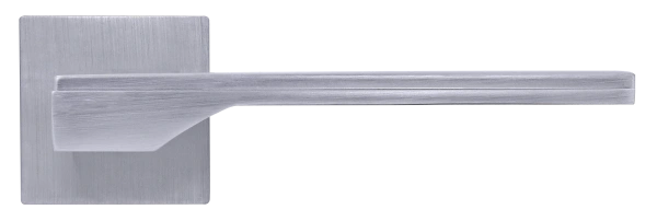 Ручка дверная PIERRES MH-49-S6 SC раздельная на квадратной накладке, цвет матовый хром, ЦАМ Light