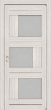 Дверь межкомнатная LIGHT 2181 экошпон велюр графит остекленная 600x2000 2181 Kapuchino