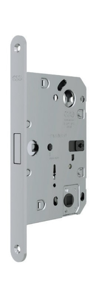 B06132.50.34 AGB (АГБ) Защелка врезная WC (мат хром) тех. уп. без отв. пл. POLARIS WAVE