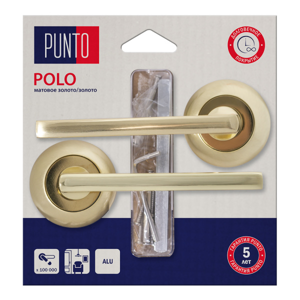 Ручка Punto (Пунто) раздельная LM/A R.TL54.POLO/HD SG/GP-4 матовое золото/золото