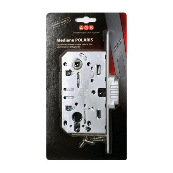 Корпус AGB (АГБ) замка магнит. под цил. MEDIANA POLARIS B06103.50.06.567 с отв. планкой B02402.05 (ник)