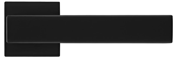 Ручка дверная LOT MH-56-S6 BL раздельная на квадратной розетке 6 мм, цвет черный, ЦАМ Light