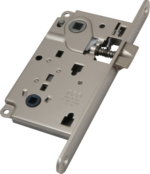 B01013.50.06 AGB (АГБ) Защелка врезная WC защёлка вверху (никель)