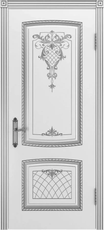 Межкомнатная дверь «Симфония-2 В3 ДГ» 2000 x 600 belyyspatinoyzoloto