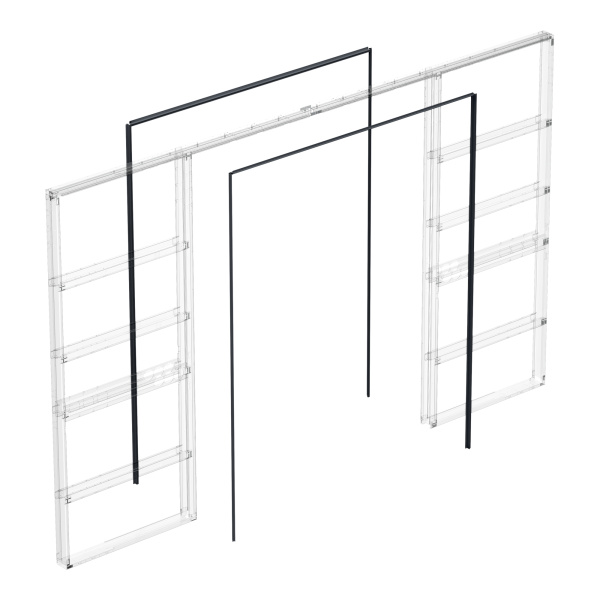 Комплект Armadillo (Армадилло) для обрамления пенала для двухстворчатой двери SLD.Comfort-PENAL frame 1800/2900 BL