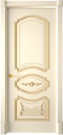 Дверь межкомнатная Багет 5/1 эмаль и лак эмаль слоновая кость 600x2000 5 1