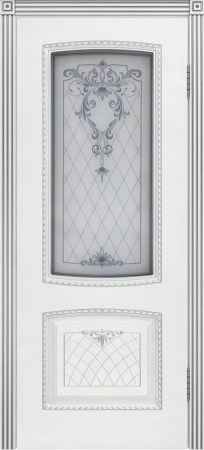 Межкомнатная дверь «Симфония-2 В3 ДО1» 2000 x 600 belyyspatinoyzoloto