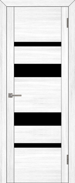 Дверь межкомнатная UniLine 30013 экошпон капучино велюр остекленная 600x2000 Белый