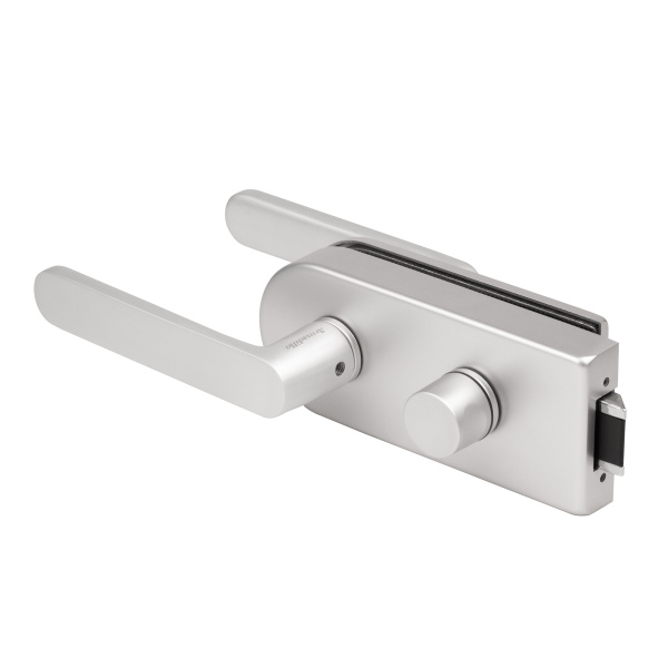 Комплект: замок+ручка Armadillo (Армадилло) для стеклянной двери Space.GL.LWC AL алюминий