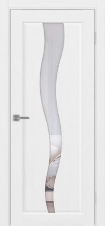 Сицилия_730.121 ЭКО-шпон 80*200 Белый лёд Прозрачное