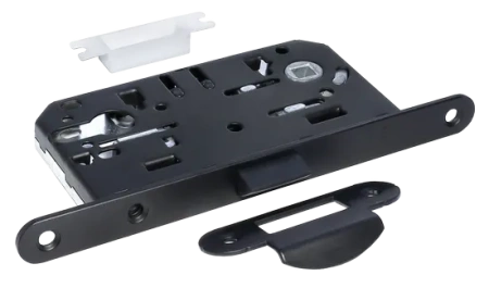 Замок межкомнтаный 1885P BL под цилиндр, бесшумный, цвет черный