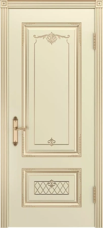 Межкомнатная дверь «Аккорд В3 ДГ» 2000 x 600 slonovayakostspatinoyzoloto