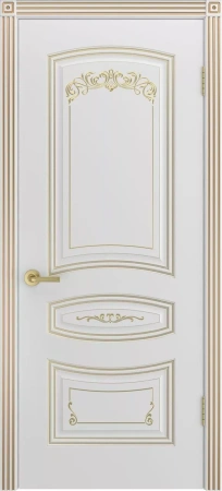 Межкомнатная дверь «Соната Грейс В3 ДГ» 2000 x 600 belyyspatinoyzoloto