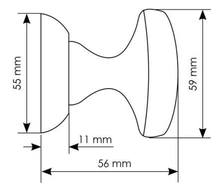 Ручка дверная круглая FOSTER MHR-1 SN на розетке, цвет белый никель