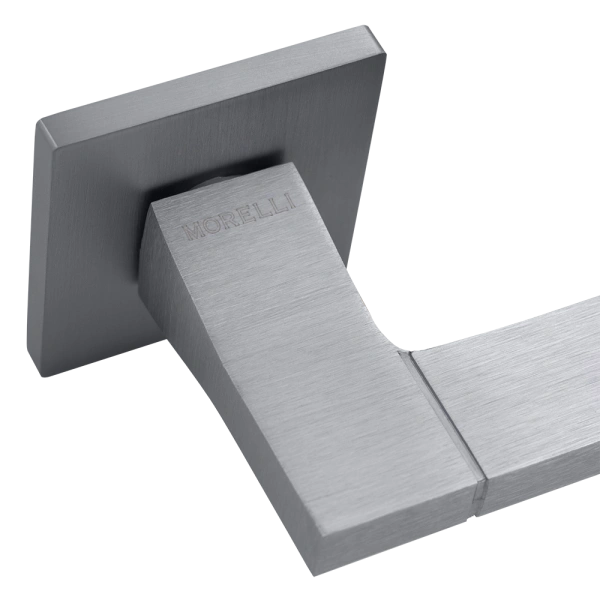 Ручка дверная YSTAD MH-47-S6 SSC раздельная на квадратной розетке 6 мм, цвет суперматовый хром, ЦАМ Light