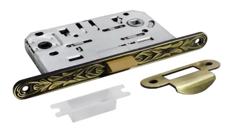 Замок  межкомнатный 1895P-U IB бесшумный многофункциональный, цвет итальянская бронза