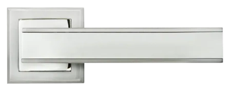 Ручка дверная DOMINION MH-40 SC/CP-S раздельная на квадратной розетке, цвет мат.хром/хром, ЦАМ Light