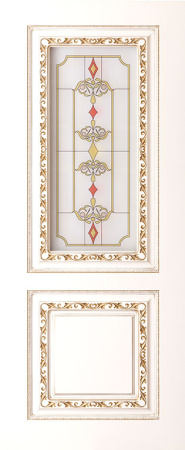 Дверь межкомнатная Кармен эмаль и лак эмаль белая остекленная 600x2000 Steklo Emal