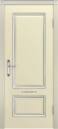 Межкомнатная дверь «Аккорд В2 ДГ» 2000 x 600 slonovayakostspatinoyserebro