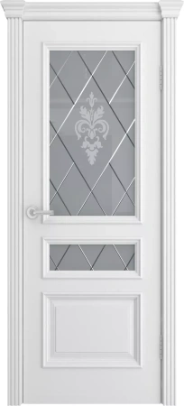 Межкомнатная дверь «Версаль-2, ДО» 2000 x 600 belyy