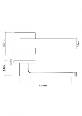 Ручки дверные алюминиевые V94L-2 SL (матовый хром)