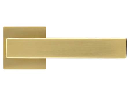 Ручка дверная LOT MH-56-S6 MSG раздельная на квадратной розетке 6 мм, цвет мат.сатин. золото, ЦАМ Light
